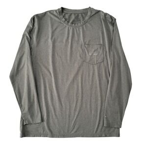 Guy Harvey Sword Fish Graphic Pocket Performance Shirt Mens Large Gray Fishing